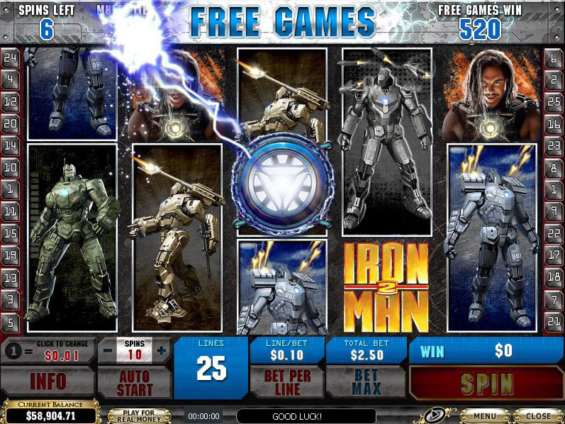 Iron Man 2 Free Spins Bonus Round