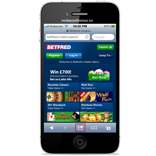 How to play at BetFred Mobile - step3